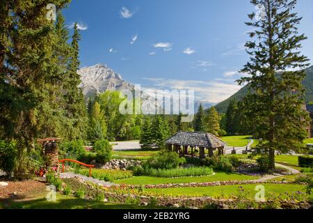 Cascade Gardens nel Banff National Park, Alberta, Canada Foto Stock