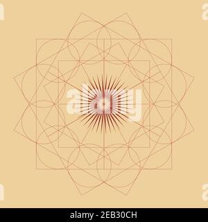 Un'immagine di sfondo astratta di un pattern di disegno a linea radiale. Illustrazione Vettoriale