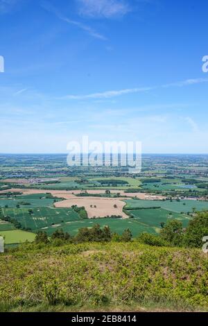 The Wrekin, Telford Hill, Marilyns, Summit View, West Midlands, Shropshire, Inghilterra, Regno Unito Foto Stock