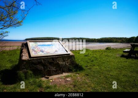 Sito della seconda guerra mondiale Mulberry Harbor sentieri Rigg Bay Garlieston, Dumfries e Galloway Foto Stock