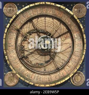 Astrolobe/Astrolabe del XVI secolo forse una volta di proprietà dell'Impero Asburgico Foto Stock