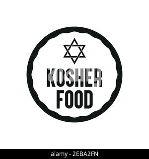 Icona del cibo Kosher. Illustrazione vettoriale. Illustrazione Vettoriale