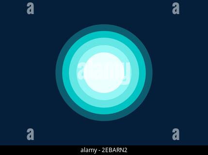 Design a colori sfumati con spettro acquatico blu Illustrazione Vettoriale