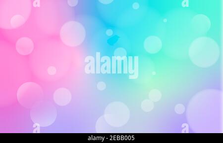 Sfondo iridescente astratto con effetto bokeh. Illustrazione vettoriale. Illustrazione Vettoriale