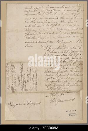 Gansevoort, Pietro. Kingston. Petizione alla legislatura dello Stato di New York Foto Stock