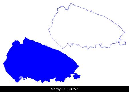 Provincia di Bari (Italia, Repubblica Italiana, Regione Puglia) mappa illustrazione vettoriale, schizzo della mappa Provincia di Bari Illustrazione Vettoriale