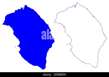 Provincia di Lecce (Italia, Repubblica Italiana, Regione Puglia) mappa illustrazione vettoriale, schizzo della mappa della provincia di Lecce Illustrazione Vettoriale