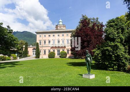 Lugano, Svizzera - 21 maggio 2018: Villa Ciani e il parco botanico Foto Stock