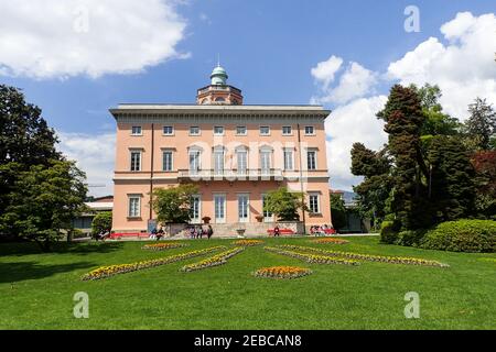 Lugano, Svizzera - 21 maggio 2018: Villa Ciani e il parco botanico Foto Stock