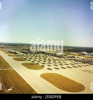 Viaggio in Carolina del Nord: Vedute aeree, Fort Bragg, Carolina del Nord. Vista aerea della base dell'aeronautica militare di Fort Pope, Fort Bragg, Carolina del Nord. Foto Stock