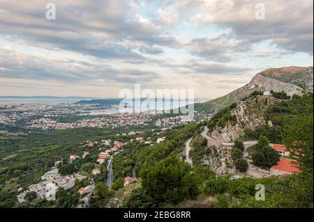 Spalato - Croato - Dalmazia - 26 agosto 2019: Vista fortezza di Klis. Croazia, vicino a Spalato Foto Stock