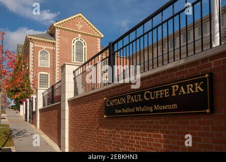 Captain Paul Cuffe Park New Bedford Whaling Museum, Massachusetts Foto Stock