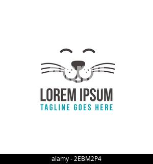 Icona faccia cane isolata su sfondo bianco. Icona del volto del cane in stile di design alla moda. Icona vettore faccia cane simbolo piatto moderno e semplice. Illustrazione vettoriale Illustrazione Vettoriale