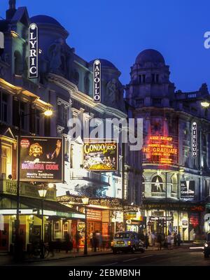 2001 LIRICA STORICA APOLLO GIELGUD QUEENS TEATRI SHAFTSBURY AVENUE WEST FINE LONDRA INGHILTERRA REGNO UNITO Foto Stock