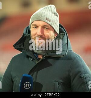 Gloucester, Regno Unito. 12 Feb 2021. Ben Kay BT Sport Pundit prima del lancio a Gloucester, Regno Unito, il 12/02/2021. (Foto di Gareth Dalley/News Images/Sipa USA) Credit: Sipa USA/Alamy Live News Foto Stock