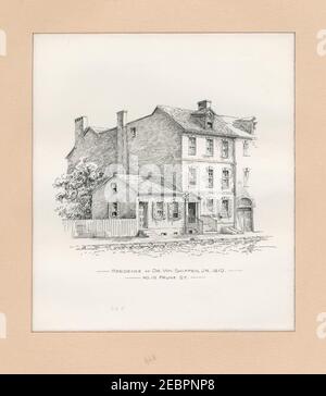 Residenza del Dr. Wm. Shippen Jr. 1810, NO. 10 Prune St Foto Stock