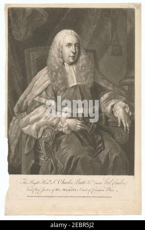 Il giusto Honble. Suor Charles Pratt Kt. (Ora Lord Camden), Lord Chief Justice della Corte dei motivi comuni di sua Maestà Foto Stock