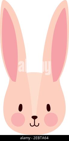 cute bonny su sfondo bianco Illustrazione Vettoriale