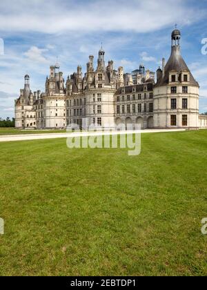 grandi castelli d'europa chateau francese chambord completato 1547 Foto Stock