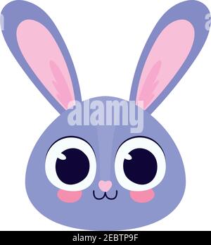 cute bonny su sfondo bianco Illustrazione Vettoriale