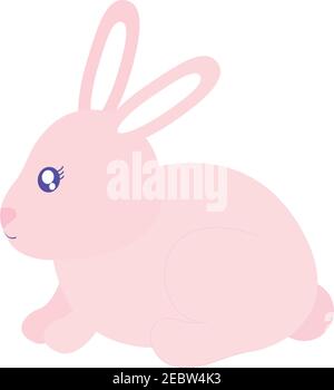 cute bonny su sfondo bianco Illustrazione Vettoriale