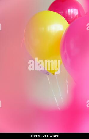 Grappolo di palloncini colorati Foto Stock