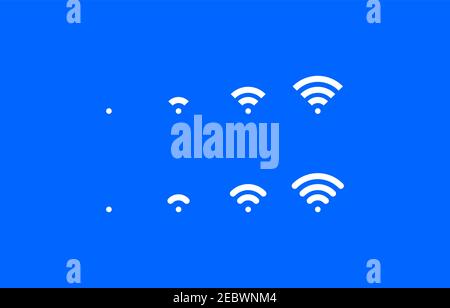 Modello di icona del vettore dell'indicatore del livello del segnale WiFi adatto per interfaccia utente mobile Illustrazione Vettoriale