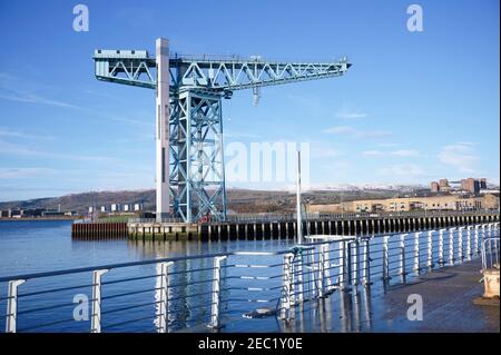 Costruzione navale gru titan a Clydebank Glasgow Scozia Foto Stock