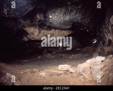 INTERNO DE LA CUEVA. LOCALITÀ: CUEVA DEL REGUERILLO. PATONES DE ARRIBA. MADRID. SPAGNA. Foto Stock