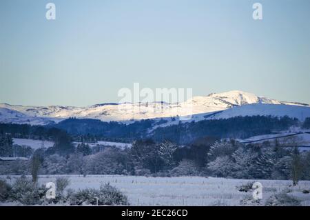 Sunrise scottish Countryside, Blairgowrie, Perthshire, Scozia Foto Stock