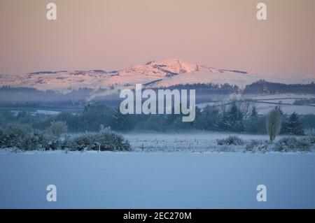 Sunrise scottish Countryside, Blairgowrie, Perthshire, Scozia Foto Stock