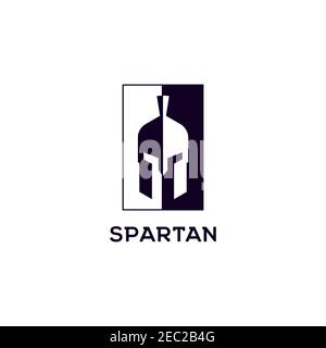 Modello vettoriale di ispirazione per il design del logo Spartan Illustrazione Vettoriale