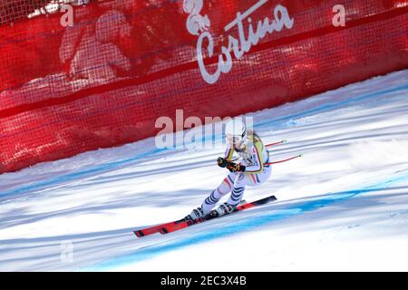 WEIDLE Kira (GER) in azione durante i Campionati mondiali DI SCI alpino 2021 FIS - Downhill - Donne, gara di sci alpino a Cortina (BL), Italia, febbraio 13 2021 Foto Stock