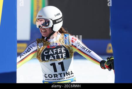 WEIDLE Kira (GER) Medaglia d'Argento in occasione dei Campionati mondiali DI SCI alpino 2021 FIS - Downhill - Donne, gara di sci alpino a Cortina (BL), Italia, febbraio 13 2021 Foto Stock