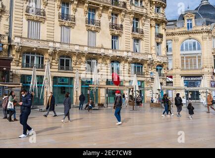 Place de la Comédie, Montpellier, una piazza europea - paesaggio urbano Foto Stock