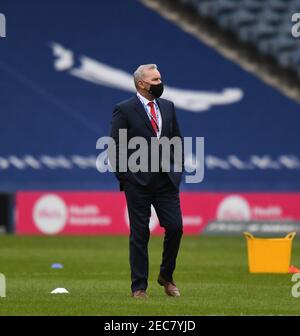 BT Murrayfield Stadium, Edinburgh.Scotland UK.13 Feb 21. Guinness sei Nazioni match. Scozia vs Galles. Capo allenatore del Galles, Wayne Pivac Credit: eric mcowat/Alamy Live News Foto Stock