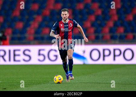 2/12/2021 - Mitchell Dijks (Bologna FC) in occasione del Bologna FC contro Benevento Calcio, Serie a di calcio italiana A Bologna, Italia, 12 2021 febbraio (Foto di IPA/Sipa USA) Foto Stock