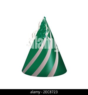 Green party Hat. Illustrazione vettoriale Illustrazione Vettoriale