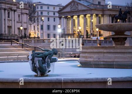 Trafalgar Square si blocca Foto Stock