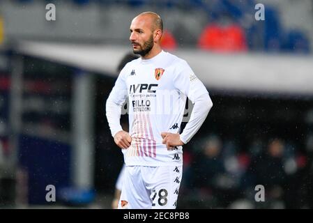 Bologna, Italia. 12 Feb 2021. Bologna, Italia, stadio Renato Dall'Ara, 12 febbraio 2021, Pasquale Schiattarella (Benevento Calcio) durante il FC Bologna vs Benevento Calcio - Calcio italiano Serie A match Credit: Alessio Marini/LPS/ZUMA Wire/Alamy Live News Foto Stock