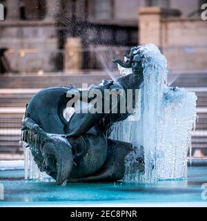 Trafalgar Square si blocca Foto Stock