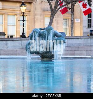 Trafalgar Square si blocca Foto Stock