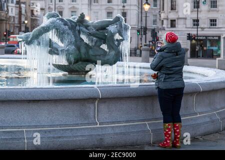 Trafalgar Square si blocca Foto Stock