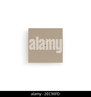 Vista dall'alto scatola isometrica chiusa. Pacco di carta. Cartone realistico. Illustrazione vettoriale Illustrazione Vettoriale