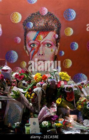 Il giorno in cui David Bowie morì a Brixton Foto Stock