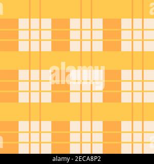 Selezionato carino vettore senza giunture pattern. Gialle e arancioni a scacchi nazionali. Isolato. Illustrazione Vettoriale