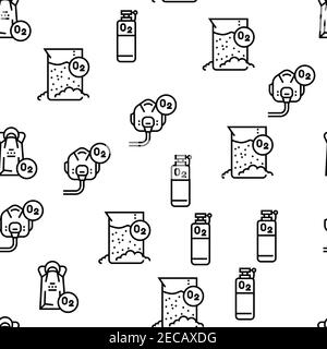 Schema continuo vettore chimico ossigeno O2 Illustrazione Vettoriale