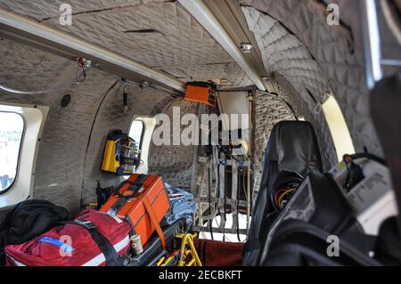 Dalvik Islanda - 7 agosto. 2010:all'interno dell'elicottero della guardia costiera islandese TF-LIF Foto Stock