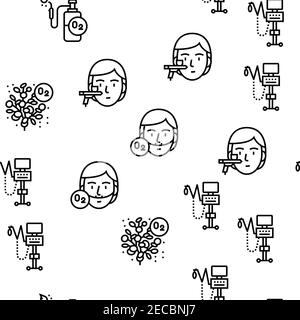 Schema continuo vettore chimico ossigeno O2 Illustrazione Vettoriale