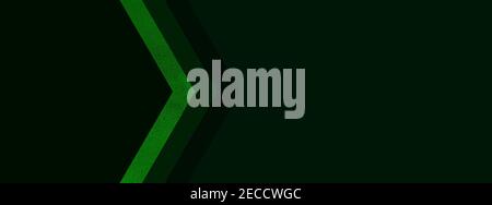 Concetto astratto di banner verde con frecce Foto Stock